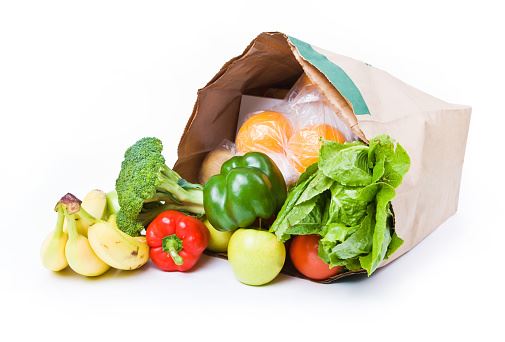 A bag of groceries indicating the grocery tax page